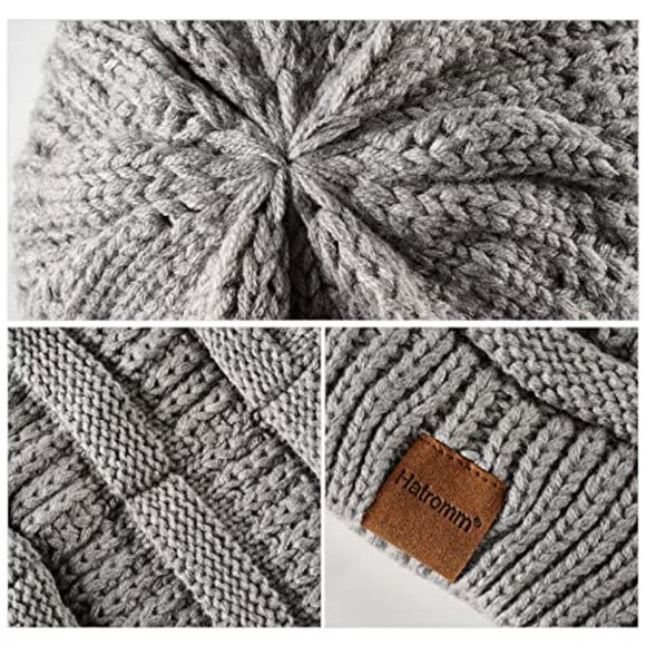 Oversized Slouchy Beanie Set 3 Pack Knit Winter Hats Thick Warm Y2K main image 8